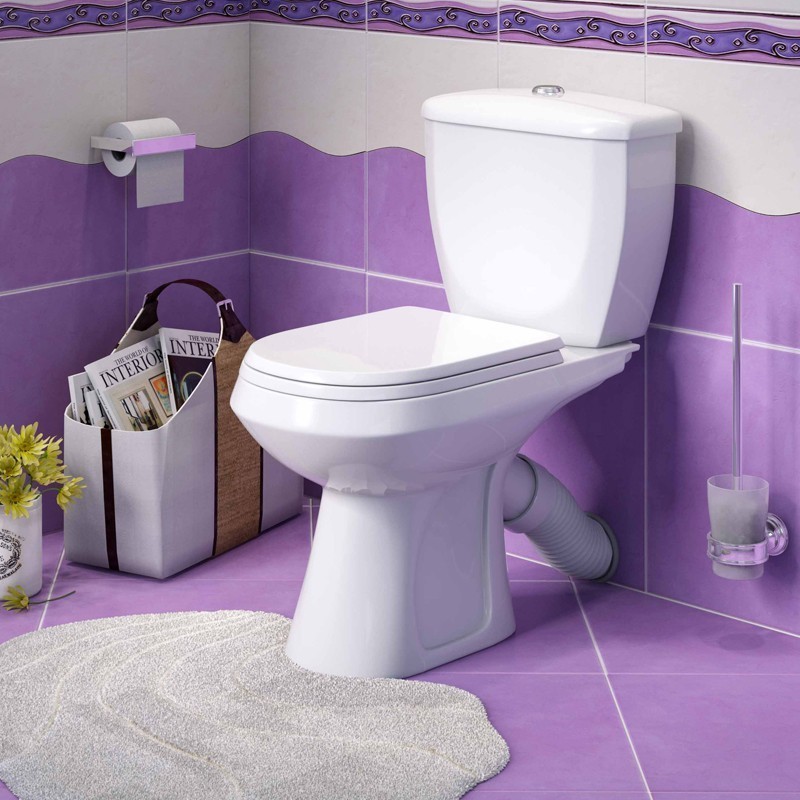 Приобрести унитаз-компакт элисса белый у комфорт, быстросъемное сиденье дюропласт с микролифтом