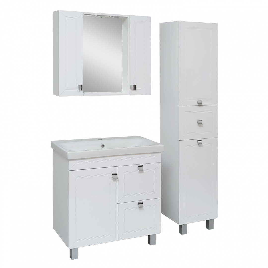 Приобрести шкаф-пенал напольный ostin 40см. с корзиной правый