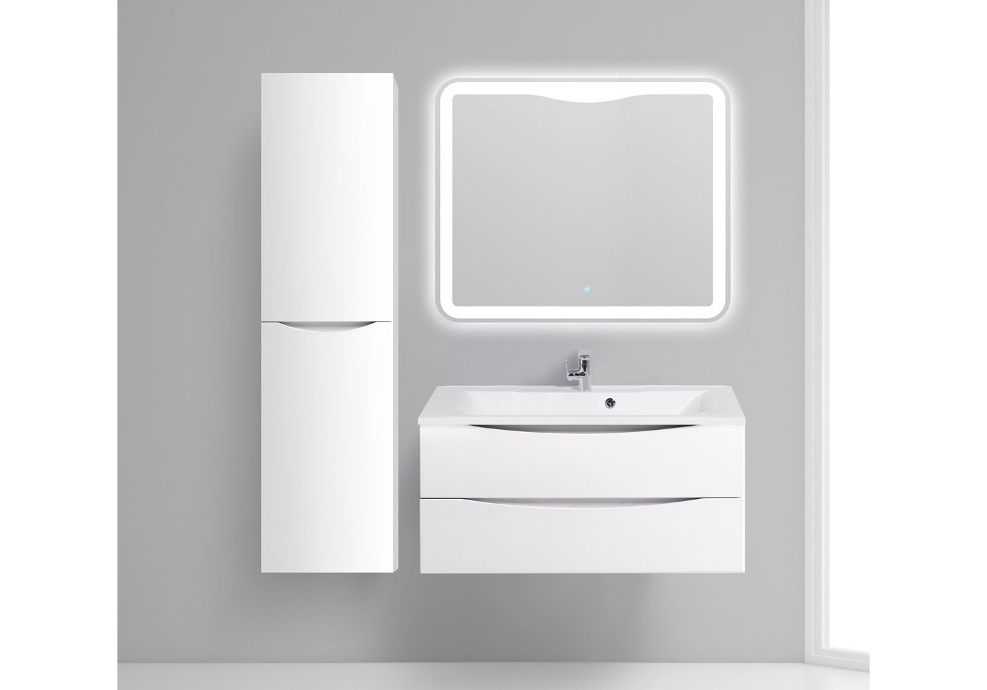 Приобрести пенал подвесной belbagno fly-marino-1500-2a-sc-bl-p-l 40 см, левый, bianco lucido?