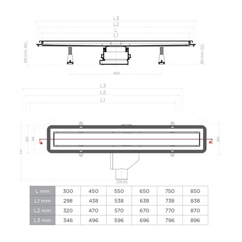 Приобрести pestan душевой трап confluo premium black glass line 650