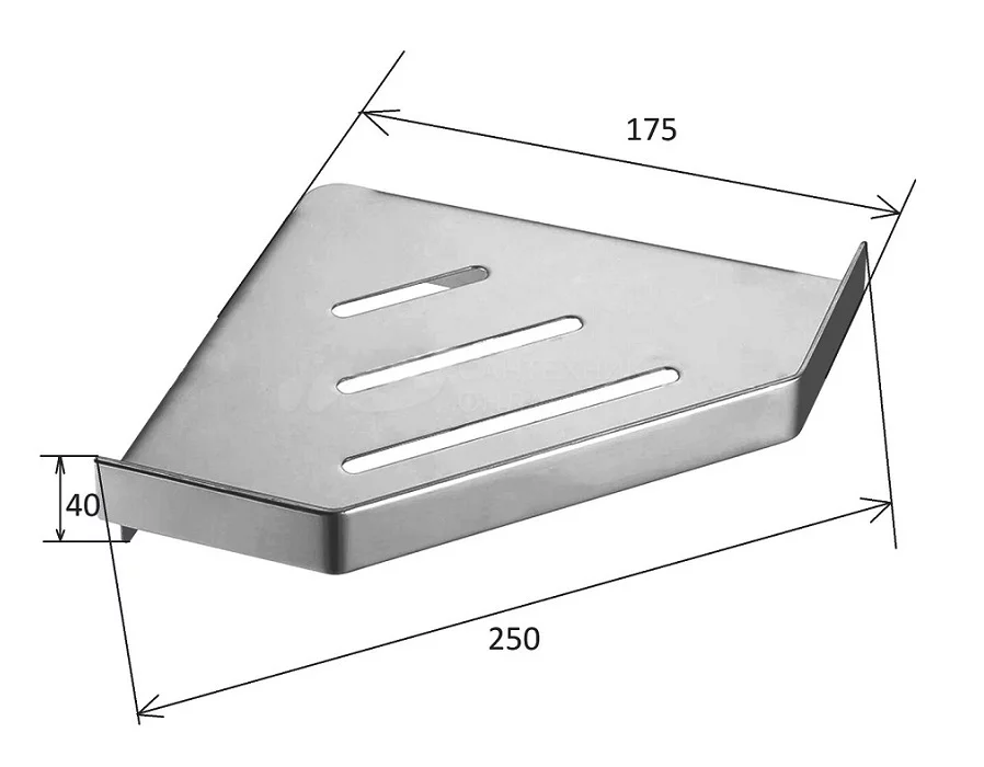 Приобрести boheme угловая полка для ванной комнаты venturo new, никель 10318-nb