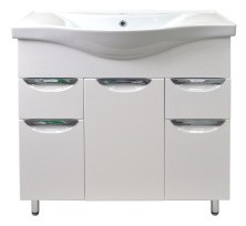 Loranto Тумба напольная с раковиной Стиль-100/2 100х80 см, белая (CS00070580)