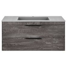 Vincea Тумба подвесная Chiara 100 см, серый камень с серой раковиной VMC-2C2100GS;VCB-13100G