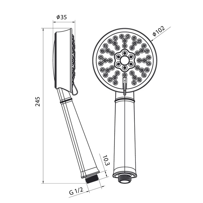 Приобрести iddis душевая лейка oldie 3f, 245мм, трехрежимная, бронза old3f02i18