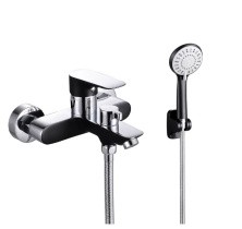 Смеситель для ванны ViEiR Autunno с ручным душем, черный\хром V263531C