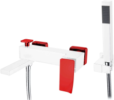 Boheme Смеситель для ванны Q, белый\красный 143-WR.2