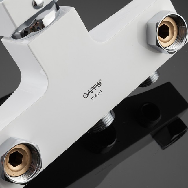 Приобрести gappo смеситель для ванны и душа g2207-7, белый 94944