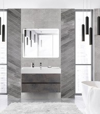 Cezares Тумба подвесная с раковиной MOLVENO 46 100 см Ossido, темно коричневая MOLVENO 46-100-2C-SO-OSSMOLVENO 46-100-2C-SO-OSS