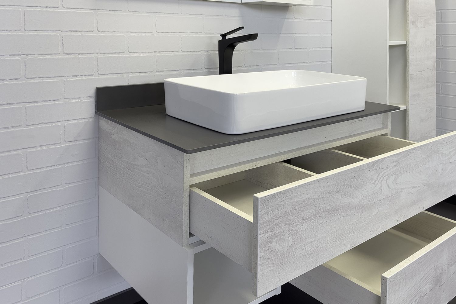 Приобрести сomforty тумба со столешницей и раковиной прага-90 дуб белый