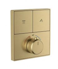 Термостатическая панель смесителя встраиваемая на 2 потребителя WONZON & WOGHAND, Брашированное золото (WW-INF362A-BG)