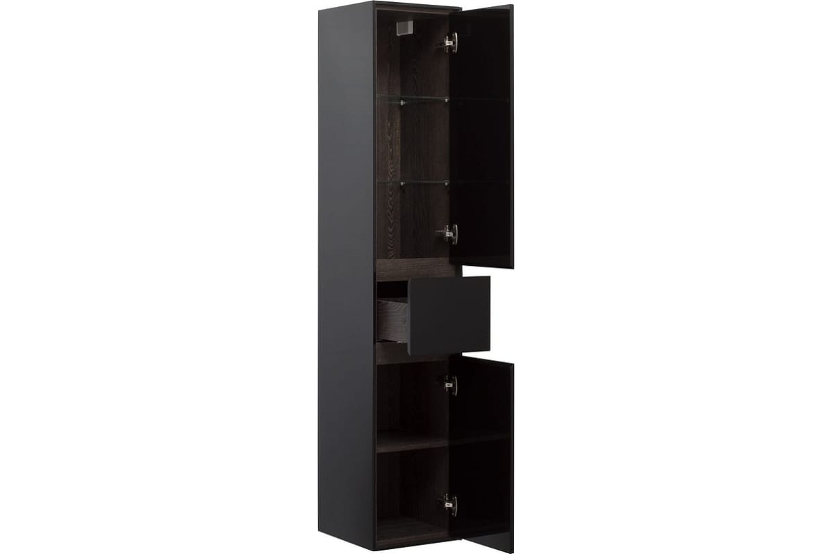 Приобрести aquanet пенал милан 35 см, черный глянец