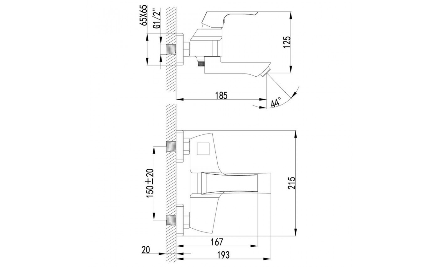 Приобрести lemark смеситель для ванны unit, хром lm4514c