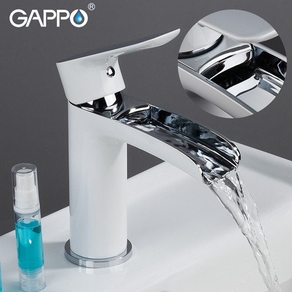 Приобрести gappo смеситель для раковины g1048-8, белый\хром 95141