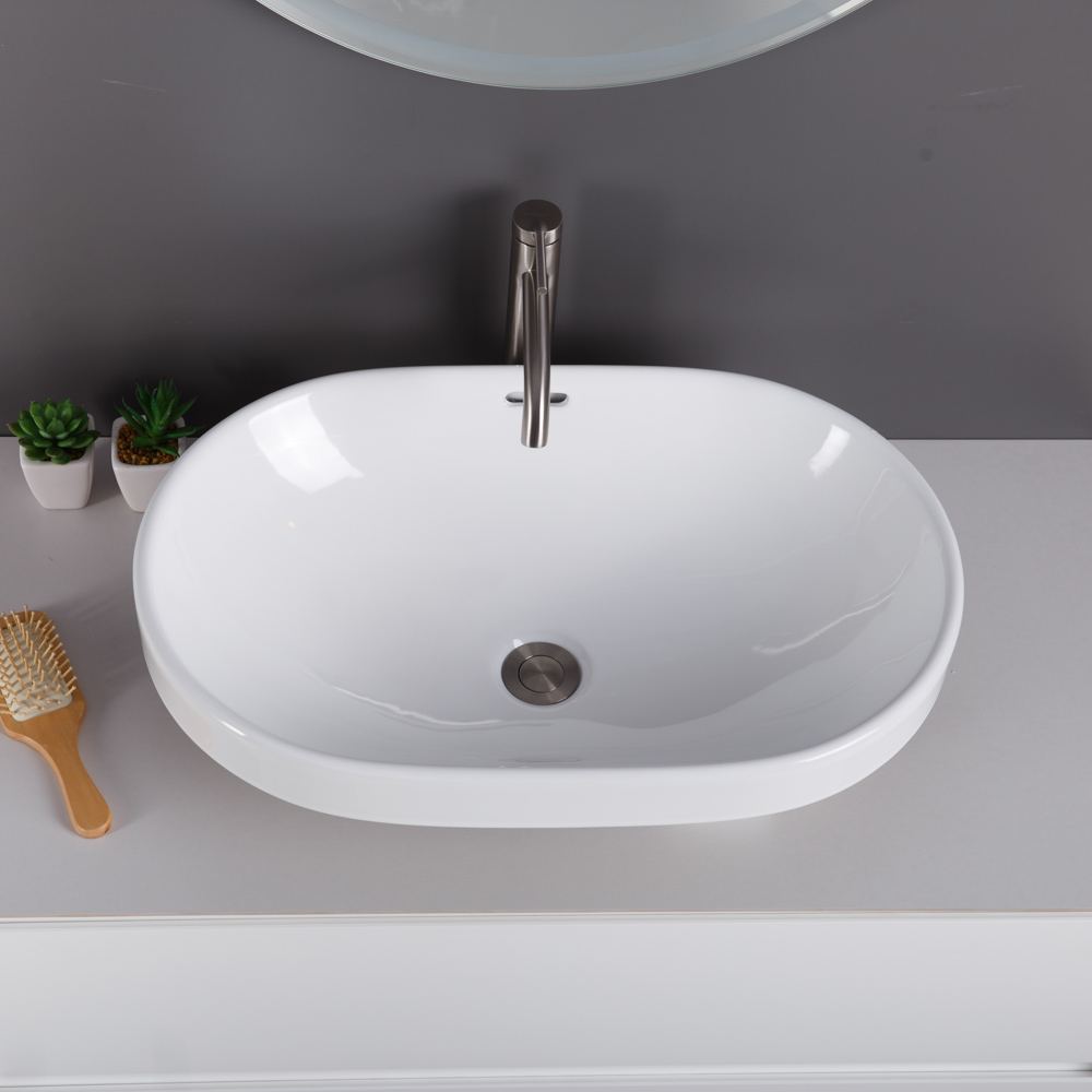 Приобрести belbagno накладная раковина 40х60 см, белая bb1004