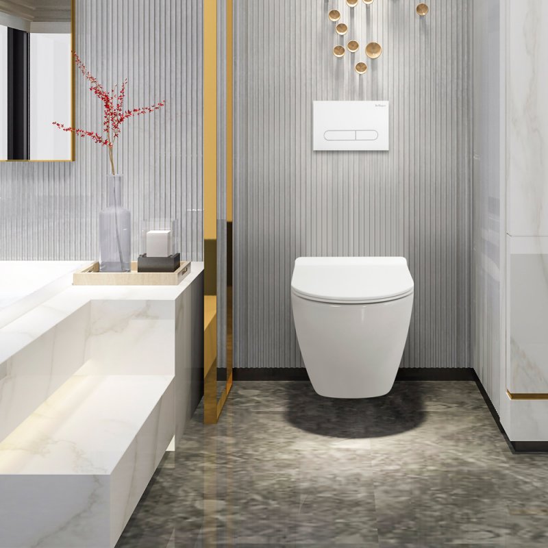 Приобрести cezares подвесной унитаз stylus-tor, безободковый с сиденьем soft close, дюропласт