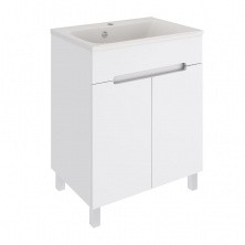AQUA DE MARCO Тумба напольная с раковиной OLIVIA 65см, две двери, белый 2065COLI/F; 265OLIVIA