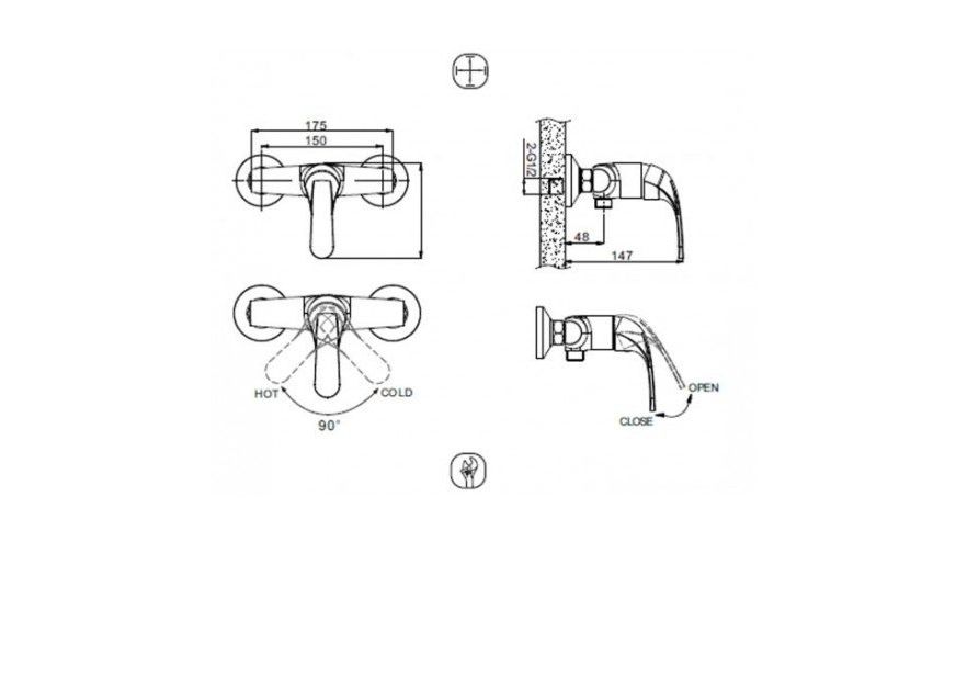 Приобрести смеситель для душа bravat fit f9135188cp-01-rus