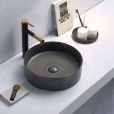 Comforty Раковина 9110 MDH 39х41 см, графит матовая