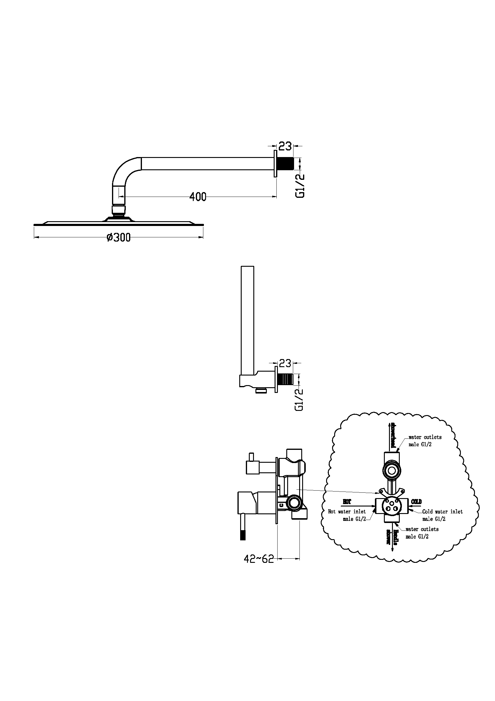 Приобрести boheme душевой комплект скрытого монтажа uno. белый хром 464-wcr