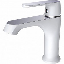 HAIBA Смеситель для раковины 155мм, белый\хром HB-10804