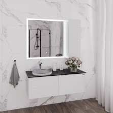 Сomforty Тумба со столешницей и раковиной Геленджик 120, белая матовая