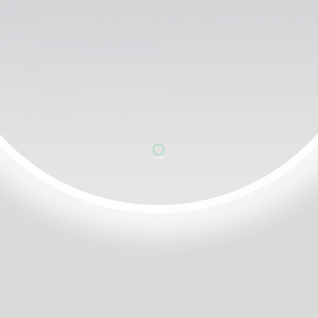 Приобрести azario зеркало d 600 60х60 см, белый, с подсветкой, сенсорный выключатель, диммер az-z-005cs