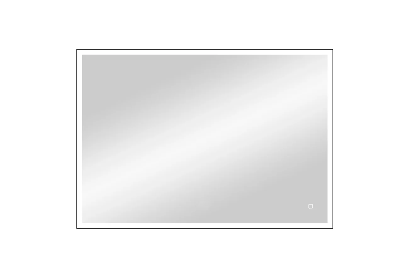 Приобрести continent зеркало с подсветкой solid black 100х80 см, черное