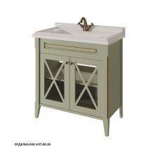 Caprigo Тумба с раковиной NAPOLI 80 см, зеленая, эмаль 11212UV 1