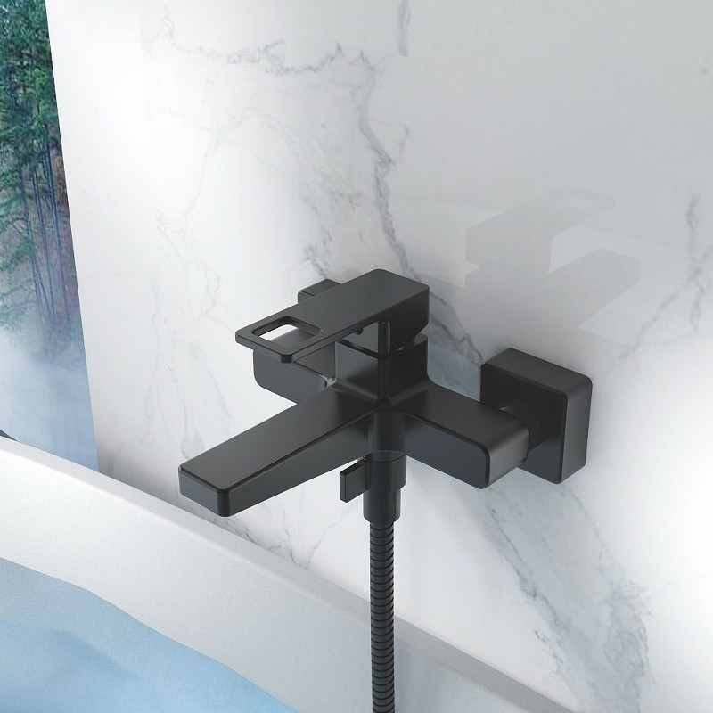 Приобрести haiba смеситель для ванны 210мм, черный матовый hb-60615-7