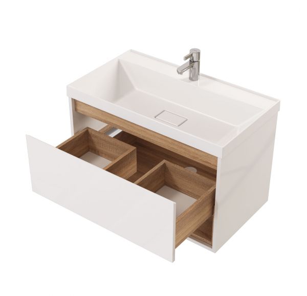 Приобрести mirsant тумба подвесная scandy 80 см с раковиной style 80 ут000080931