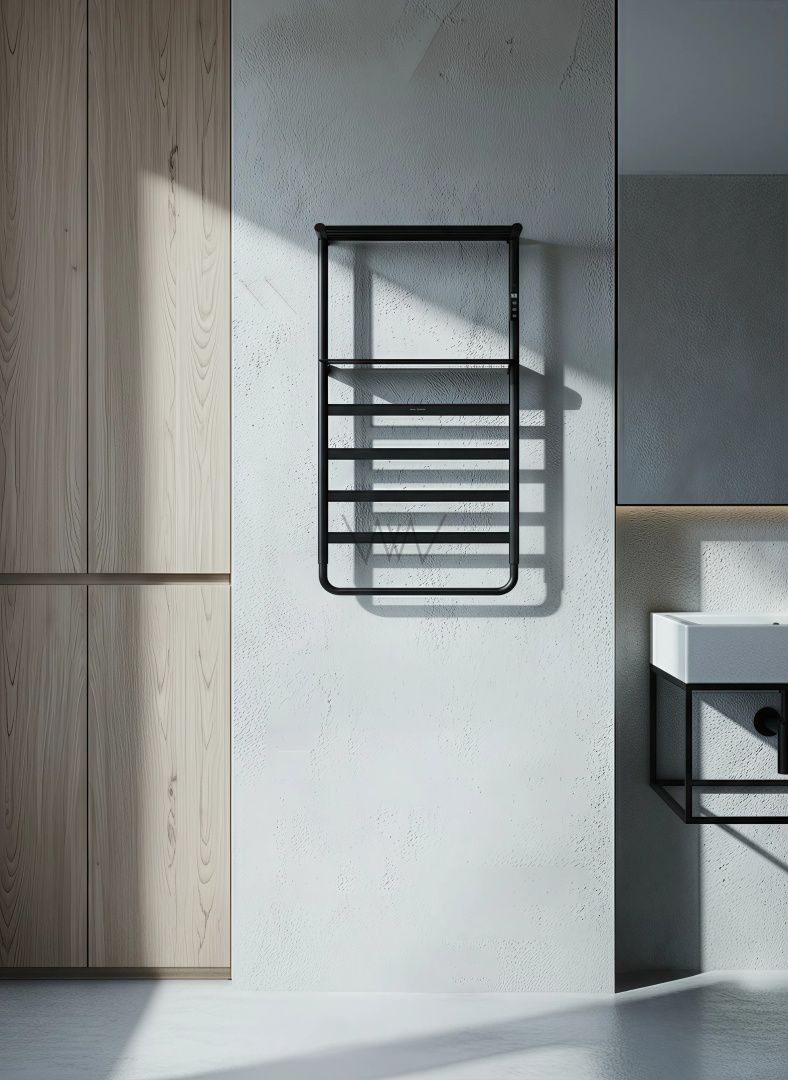 Приобрести полотенцесушитель электрический wonzon & woghand düsseldorf, черный матовый (ww-a208-mb)