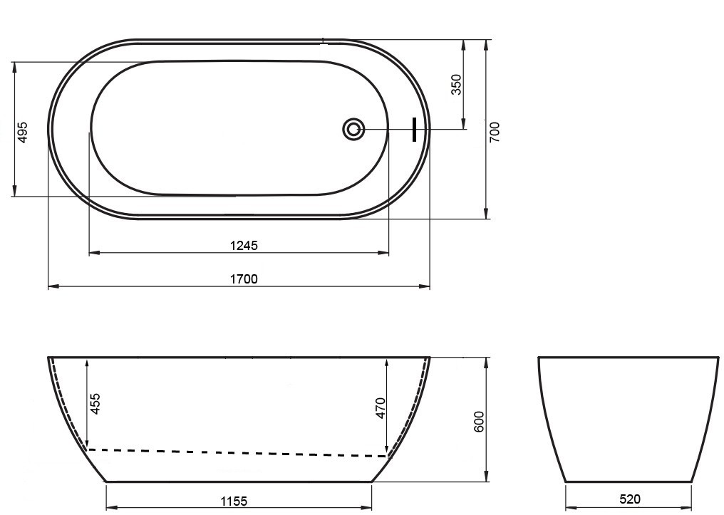 Приобрести акриловая ванна azario bellago 170х70 см az-m722