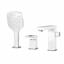 Gappo Смеситель на борт ванны G1117-8, 3 отверстия, белый 30059