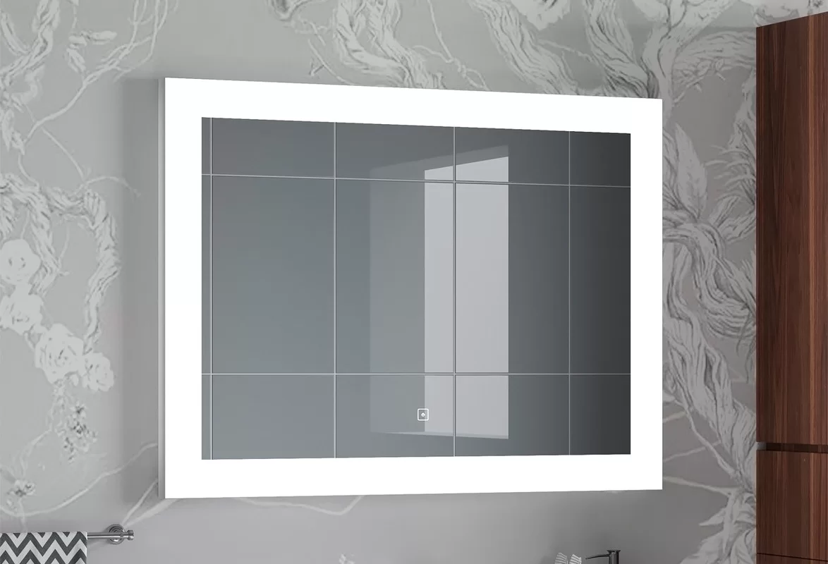 Приобрести continent зеркало с подсветкой relax 80х60 см, белое