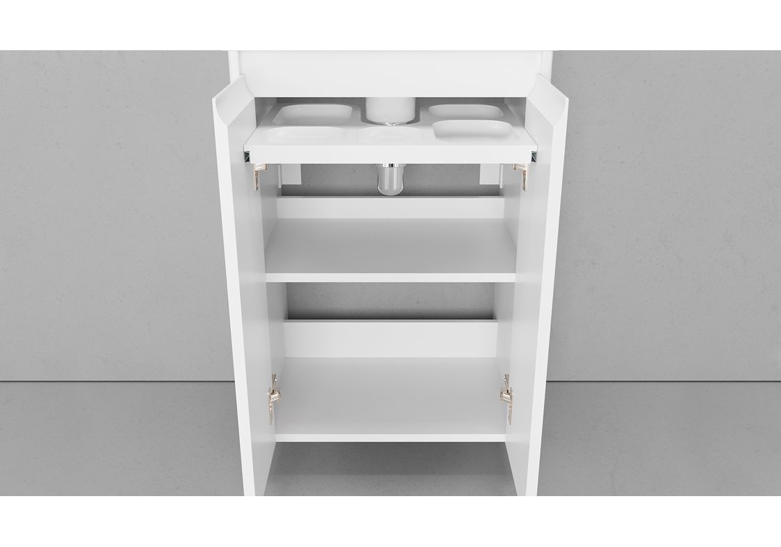 Приобрести тумба напольная с раковиной velvex klaufs 50 см tnkla.50.2d-616.216, белый