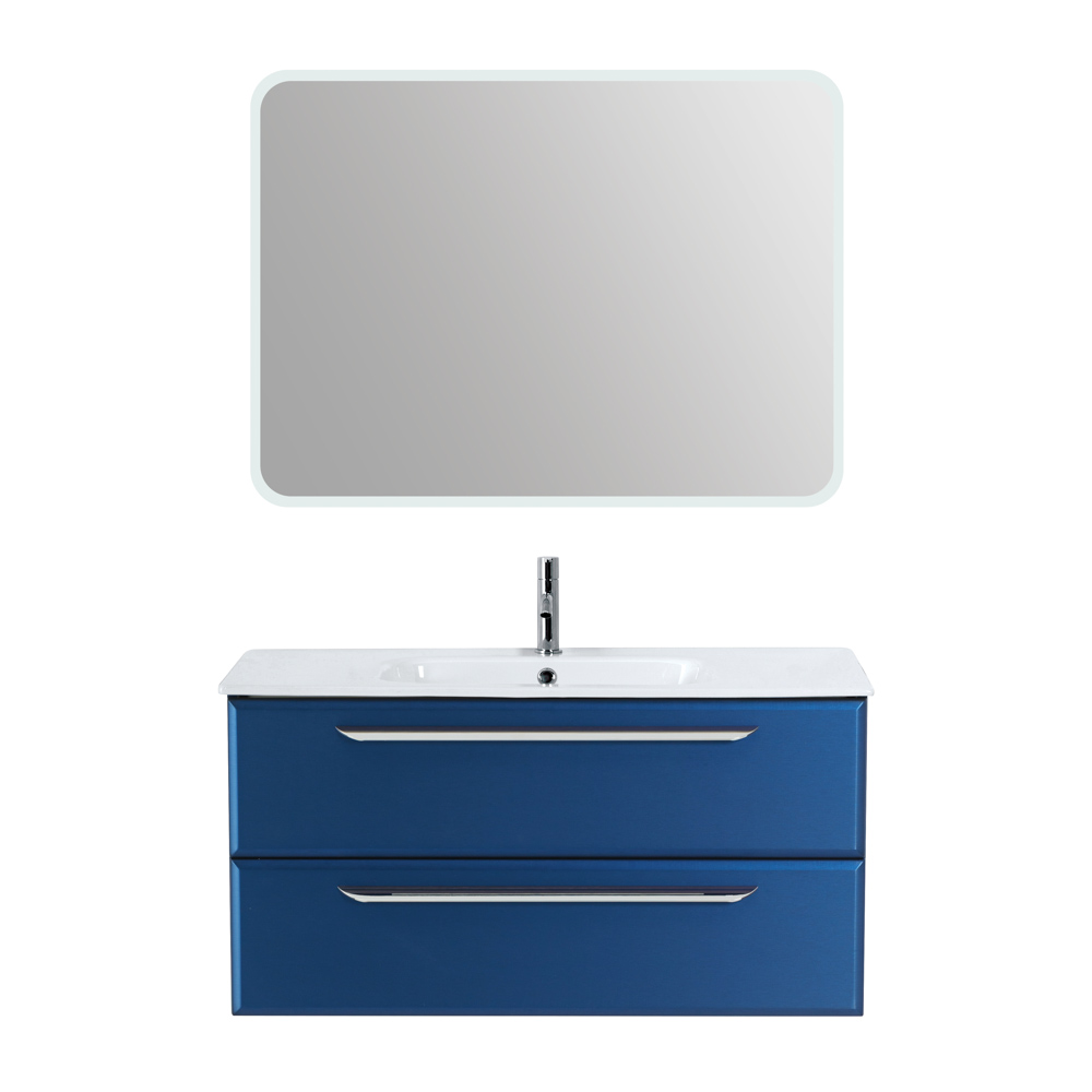 Приобрести cezares тумба подвесная с раковиной eco-cer 80 см sapfiro, синяя eco-cer-800-2c-so-spf-p