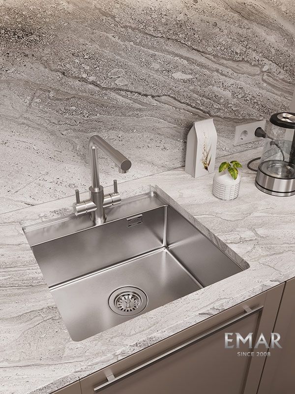 Приобрести oulin кухонная мойка 50х52 см, сатин oulin ol-fur114