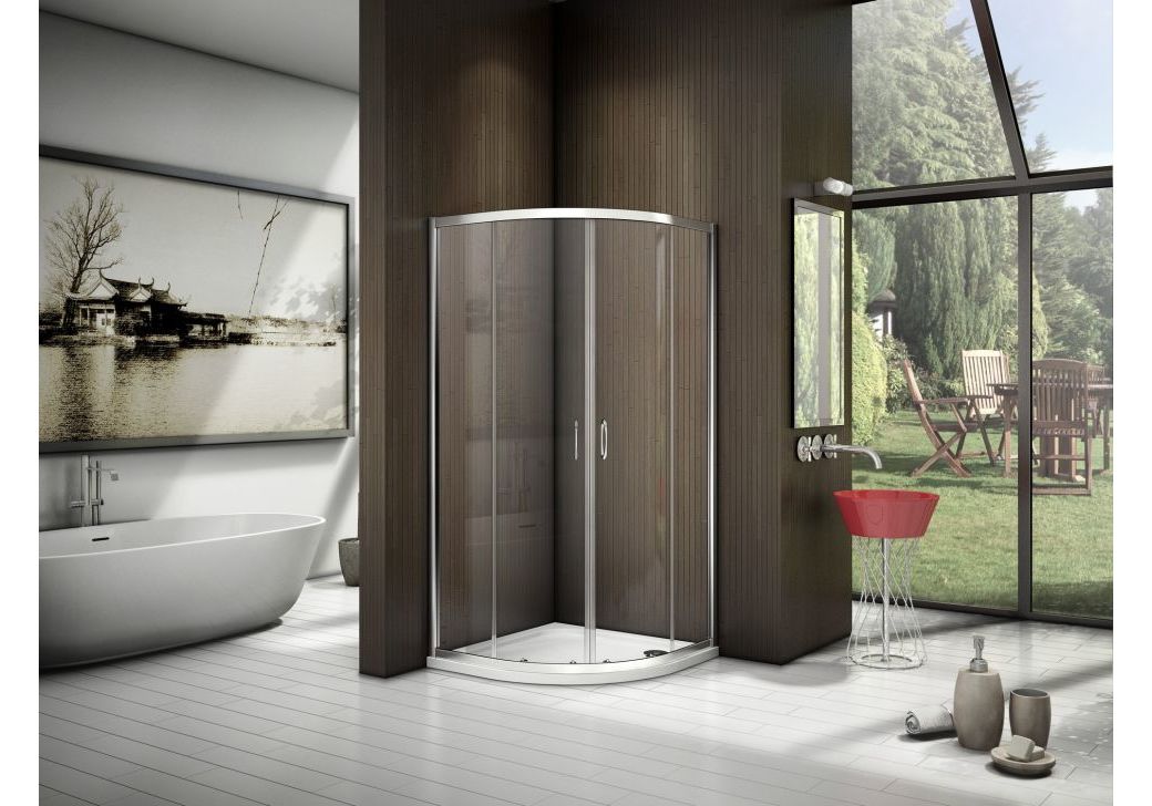 Приобрести ограждение душевое bas latte r-100-g-we 100х100 см (матовое стекло)