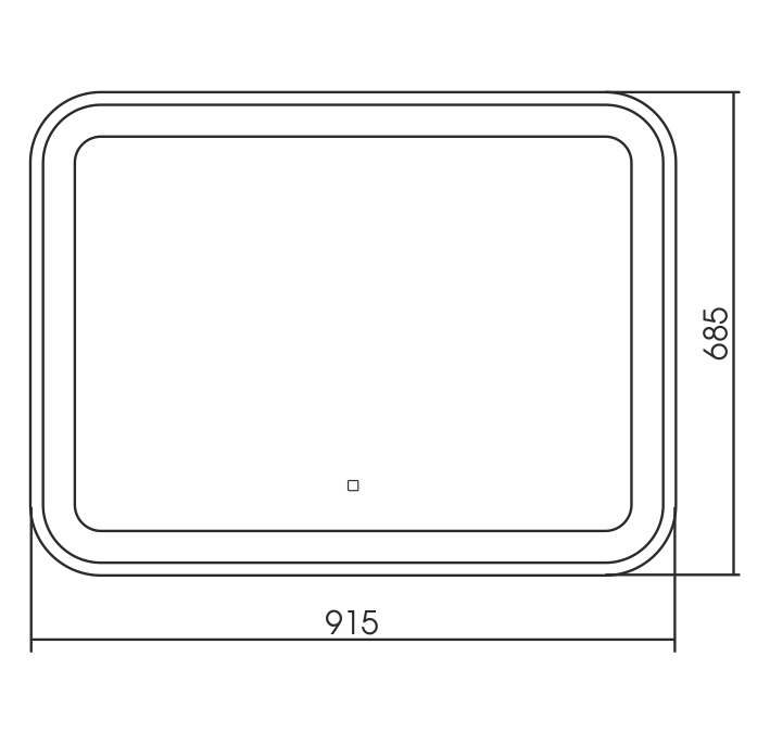Приобрести azario зеркало аллюр 915*685 сенсор выкл