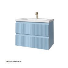 Caprigo Тумба с раковиной FORTE-Smalty TYPE 80 см, голубая, эмаль 38412eml 2