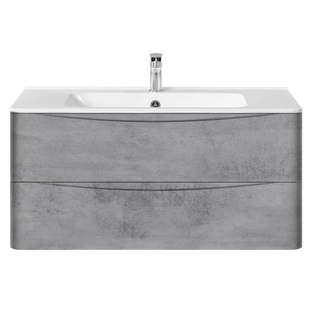 Приобрести vincea тумба подвесная paola 100 см, бетон vmc-2p100bt;vcb-2vp100w