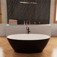 Frank Акриловая ванна F6123 White/Black,170х81см, отдельностоящая