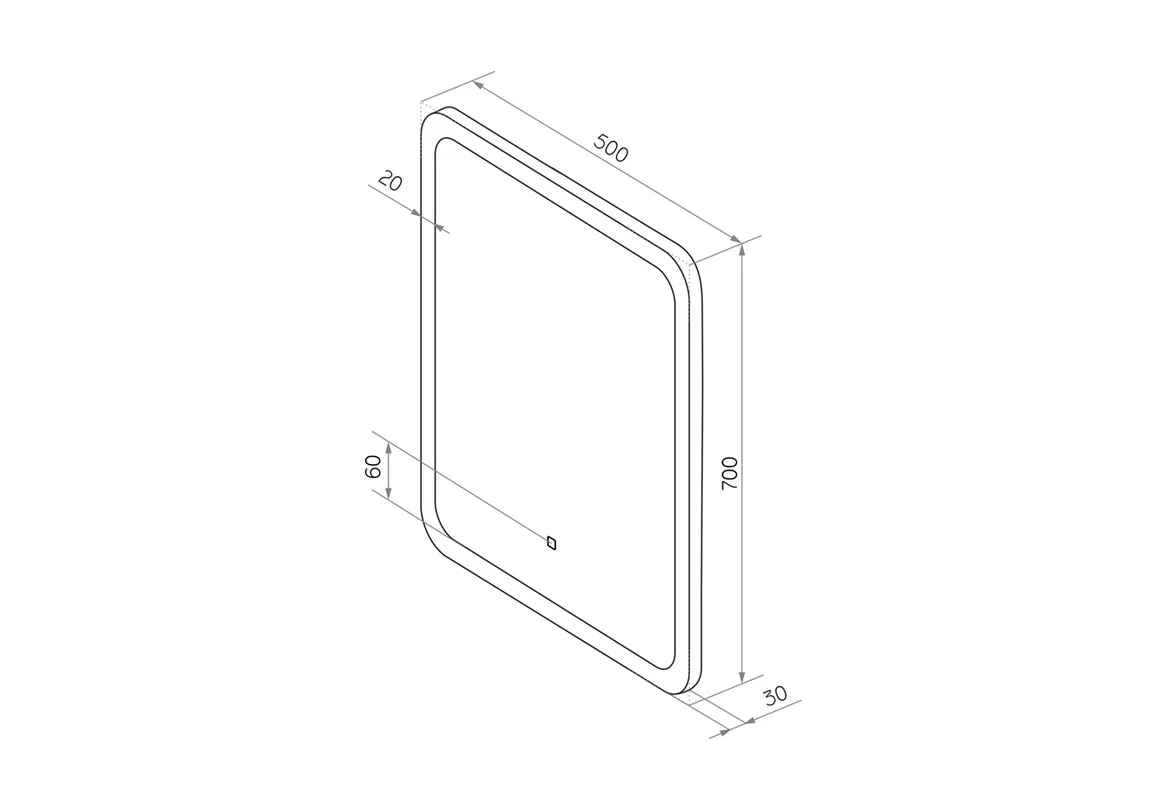 Приобрести continent зеркало с подсветкой glamour 50х70 см, белое