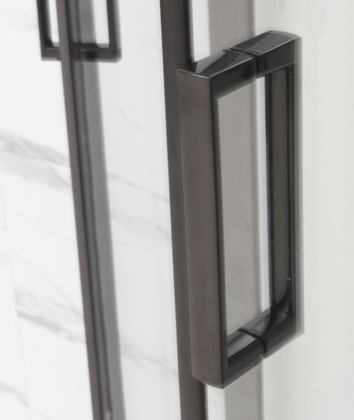 Приобрести frank душевая кабина f412/2l black с высоким поддоном, левосторонняя