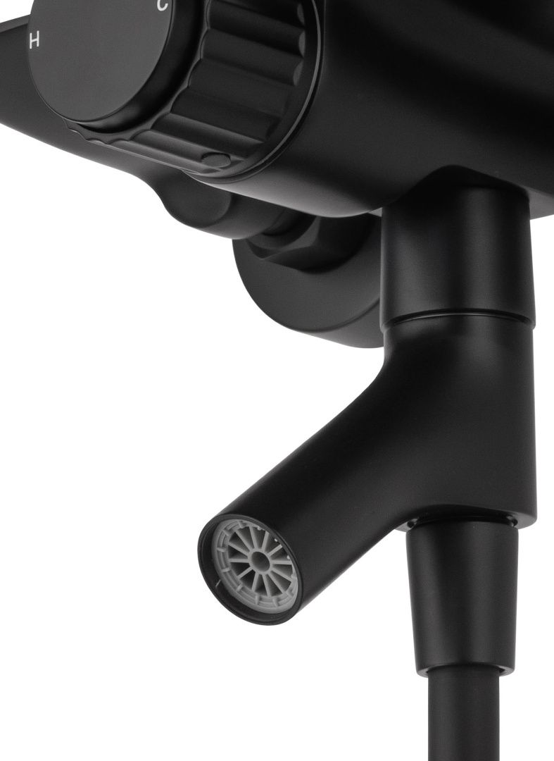 Приобрести смеситель для ванны с душем wonzon & woghand click, черный матовый (ww-fe05l221-mb)