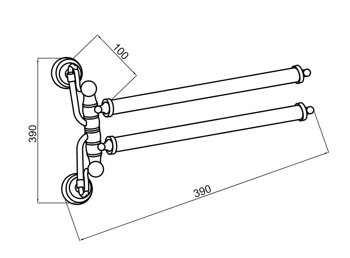 Приобрести boheme полотенцедержатель barocco, бронза 10666