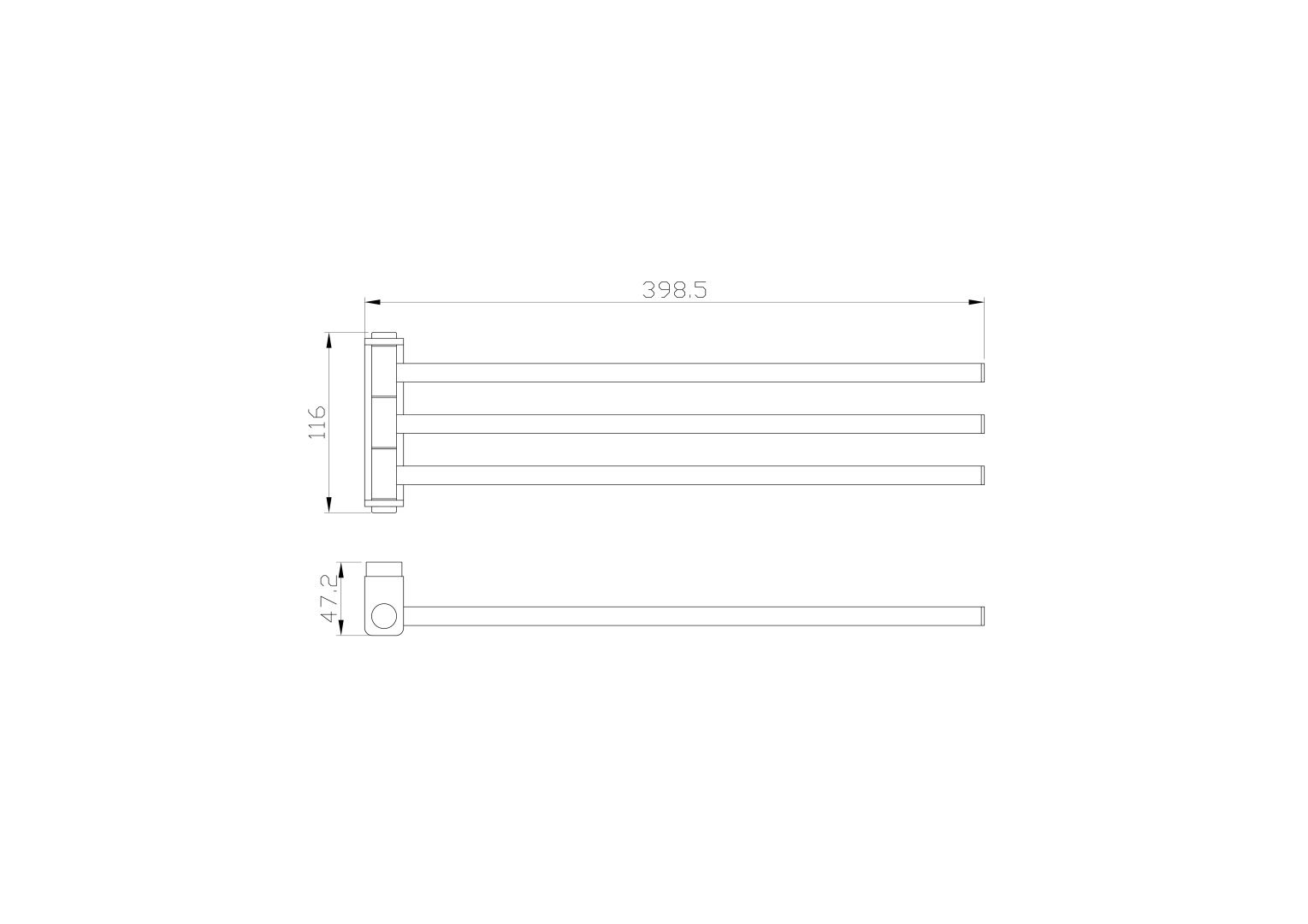 Приобрести полотенцедержатель поворотный wonzon & woghand lotte, хром (ww-8341)