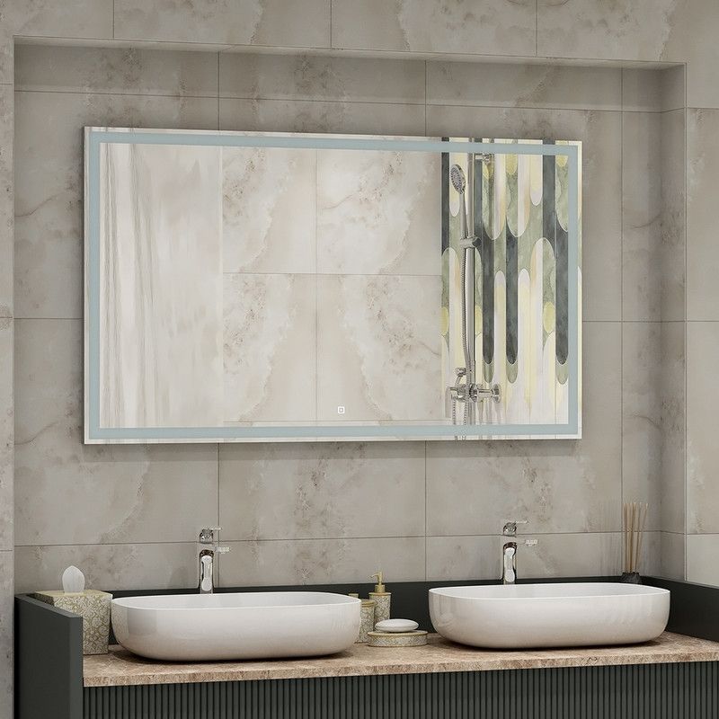 Приобрести continent зеркало с подсветкой mercury 100х70 см, сенсорный включатель, белое