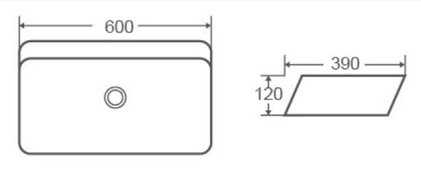 Приобрести раковина-чаша ceramalux 60 см 2243