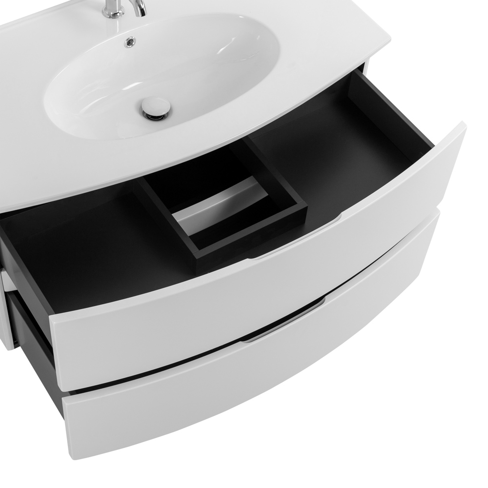 Приобрести cezares тумба подвесная с раковиной elettra 75 см bianco opaco, белая 55521